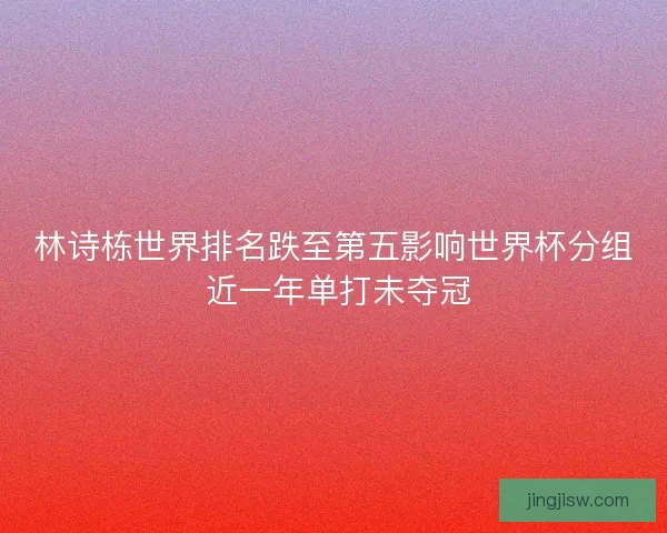 林诗栋世界排名跌至第五影响世界杯分组 近一年单打未夺冠 林诗栋世界排名跌至第五影响世界杯分组 近一年单打未夺冠