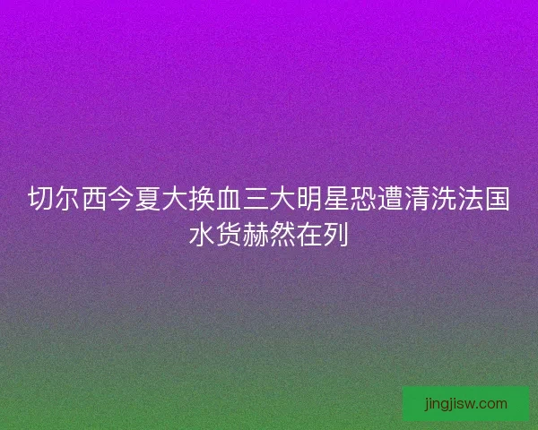 切尔西今夏大换血三大明星恐遭清洗法国水货赫然在列